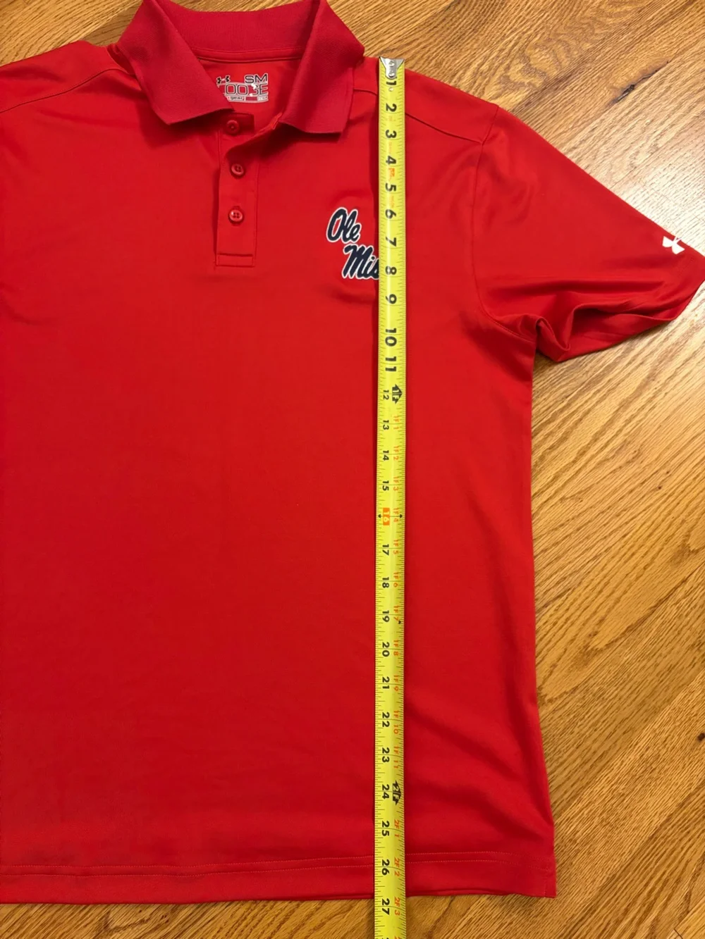 Under Armour Ole Miss Rebels HeatGear Polo Shirt Red Men’s Small NCAA Golf Polo - Picture 7 of 8